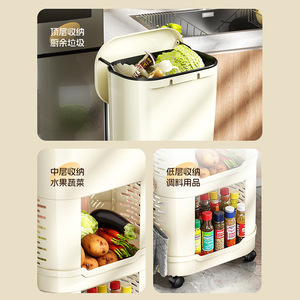 <b>Kitchen</b> Trash Can Storage Rack 12L Above Heightened Design For Easy Waste Disposal <b>Kitchen</b> Use - Product Image 3