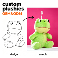 Mainan Boneka Plush Promosi Bisnis Perusahaan Logo Kustom Hadiah Souvenir Klien Mainan Boneka Plush Katak