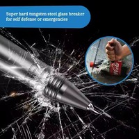 Fournisseur d'usine, couteau multifonction en aluminium d'avion, stylo tactique à bille avec lampe torche LED
