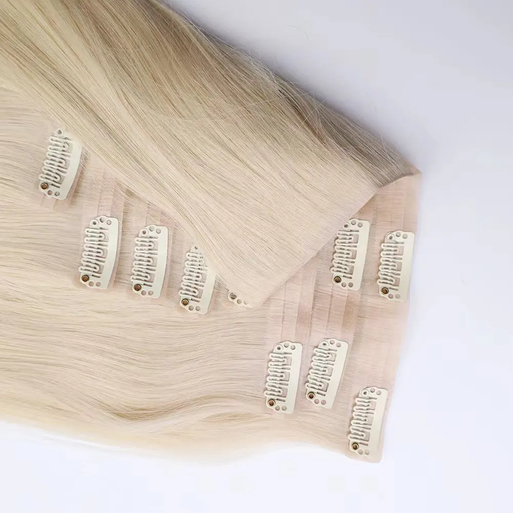 2022 New Design Invisible Injection tape Clip in European hair extensions no sewn more stronger clip ins