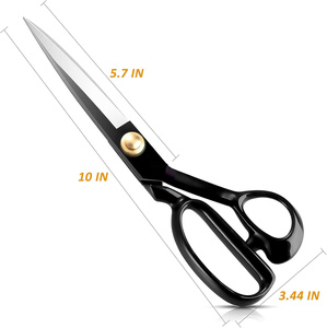 High Quality Stainless Steel Heavy Duty Clothing Tailoring <b>Scissors</b> Smooth Edge DIY Grade <b>Sewing</b> Accessories Soft Grip Plastic - Product Image 4