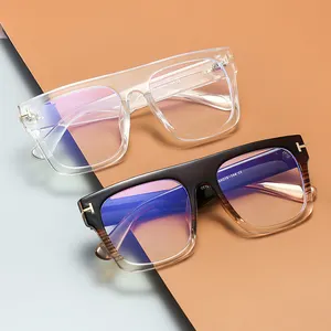 Toptan güneş gözlüğü lensler gözlük çerçeveleri Vintage çerçeve benzersiz şık erkekler engelleme lüks gözlük Tr90 Anti mavi ışık gözlük