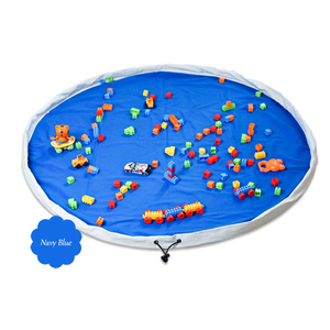 Portable Toy Storage Bag, Children Baby Play Mat Toys Storage Bag Rug Organizer Drawstring Pouch /