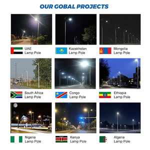 NanDe Solar Led galvanizado <span class=keywords><strong>poste</strong></span> de luz de calle de acero redondo postes de lámpara de calle Solar 6M 7m 8M 9m 10m 11M 12m <span class=keywords><strong>poste</strong></span> de lámpara al aire libre - Product Image 4