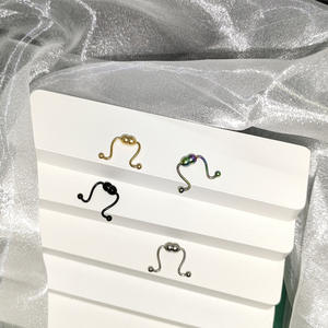 Anneau de nez magnétique en acier inoxydable, forme fer à cheval, à pointe, sans perçage, clip de nez unisexe, bijou à porter au quotidien - Product Image 3