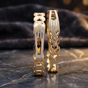 Pulseras Modernas de Dos Tonos con Baño de Oro al por Mayor, Joyería de Pulseras de Moda, Pulseras de Latón CNC de Doble Tono, Pulseras de Dos Tonos de Tendencia - Product Image 3