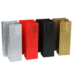 Bán Buôn Cổ Điển Sang Trọng Rượu Vang Đỏ Quà Tặng Giấy Túi Chai Duy Nhất Giấy Nghệ Thuật Dập Nổi Có Thể Tái Chế Bia Rượu Sâm Banh Whisky Bao Gồm - Product Image 4