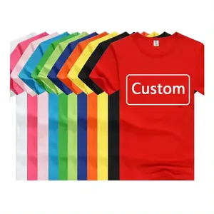 Haute qualité en gros 100% polyester t-shirts Sublimation t-shirts plaine impression personnalisée surdimensionné blanc blanc T-Shirt