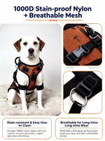 Harnais pour animaux de compagnie en nylon respirant, réglable et confortable, avec soutien de soulagement de la pression, style simple et motif imprimé