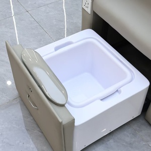 Chaise de salon de beauté de haute qualité, luxueuse, réglable, électrique, pour pédicure, spa pour les pieds, massage, sans plomberie, avec bol portable - Product Image 6