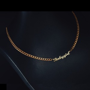 Collegare collana personalizzata in acciaio inox in europeo e americano nome del numero collana di sesso maschile e femminile lettera Hip Hop ciondoli - Product Image 3