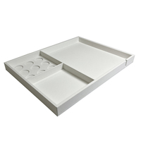 Plateaux en cuir PU personnalisables, boîtes de rangement en cuir de luxe ; plateaux pour chambre d'hôtel ; plateaux pour machine à café.