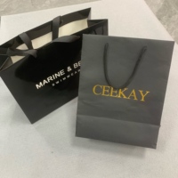 Luxury Paper Shopping Bag Custom Logo High-End Matte Black/White Cardboard Bag with Ribbon Handle Wedding Retail Gift Packaging