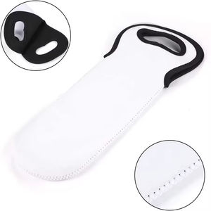 Sac fourre-tout pour bouteille de vin personnalisée avec manchon de Noël portable isolé blanc en néoprène - Product Image 4