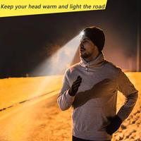 Gorro LED Recargable USB Personalizado BSCI, Gorro de Invierno Cálido con Luz LED Regulable, Gorra de Punto Iluminada para Correr, Senderismo y Camping