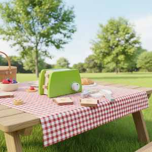 Juego <span class=keywords><strong>de</strong></span> Cocina <span class=keywords><strong>de</strong></span> Madera para Niños con Máquina para Hacer Pan y Juguete para Preparar Ensaladas - Juegos <span class=keywords><strong>de</strong></span> Cocina para Niños <span class=keywords><strong>de</strong></span> 2 a 7 Años - Product Image 1