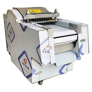 whole chicken meat cuber machine / pork beef meat cube cutting machine / chopping board type meat cube cutter