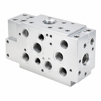 Blok Katup Kontrol Hidrolik Presisi Tinggi JXD Machining, Manifold Aluminium Kompleks untuk Suku Cadang Mesin Teknik