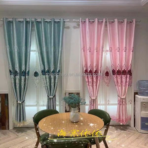 Sang Trọng Phong Cách Châu Âu Rèm Cửa Màn Thêu Hoa Rèm Cửa Tùy Chỉnh Vàng Thêu Phòng Khách Cửa Sổ - Product Image 6