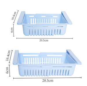 ตะกร้าพลาสติกเก็บของทรงสี่เหลี่ยมผืนผ้าพับเก็บได้อุปกรณ์จัดระเบียบในตู้เย็นแบบทันสมัย - Product Image 3