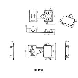 OJ-3319 IP44 Wasserdichte Anschlussdose Nylon Elektronischer Steckverbinder Kabelgehäuse - Product Image 6