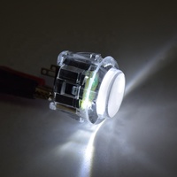 Botón Pulsador LED a Todo Color de 30 mm con Interruptor Integrado de 5V para Juegos de Arcade, Joystick, Mame, Jamma, Raspberry PI2