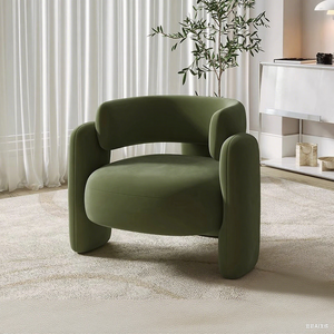 Fauteuil de loisirs de luxe moderne pour la maison et l'appartement, chaise durable en tissu pour salle à manger, salon et villas - Product Image 1