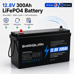 Smart BMS <b>12V</b> 300Ah Lithium Iron Phosphate <b>Battery</b>, High Performance <b>Deep</b> <b>Cycle</b> for RV Marine Solar Energy Storage. - Product Image 1