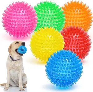 OF Offres Spéciales Lot de 6 balles en caoutchouc non toxiques et sans BPA pour chien interactif, jouet à mâcher, vente en gros