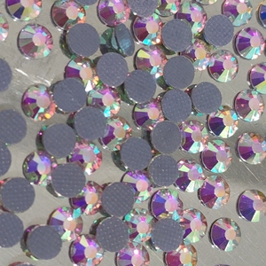 Đá pha lê bán buôn ZK Crystal AB, kích thước SS3-SS50 |   Đá pha lê gắn nóng, mặt phẳng, có thể giặt được, dùng cho quần áo, giày dép & phụ kiện - Product Image 4