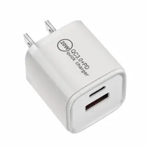 Top Selling Products 2022 EU Plug PD 20W Fast Charging Power Supplier Wall Charger Mobile Phone Technology White Type C for IOS