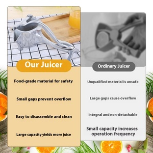 Exprimidor Manual Multifuncional de Frutas, Pinza para Limones de Aleación de Aluminio, Separador de Residuos de Jugo, Accesorios de Bar, Presión Manual, Desechable - Product Image 4