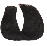 Ekstensi Rambut Tebal Full End Harga Pabrik, Weft Tak Terlihat, Remy Human Hair Double Drawn, Ekstensi Rambut Jepit Lace