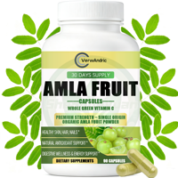 Complément alimentaire en capsules de fruit d'Amla, marque privée OEM, pour une peau, des cheveux et des ongles sains, antioxydant naturel, bien-être digestif, énergie, adulte