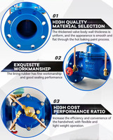 Vanne de décharge de pression homologuée FM 500X-16Q PN16 GGG50 en fonte ductile à brides pour eau hydraulique OEM pour la lutte contre l'incendie LANHUI
