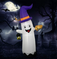 Décorations Gonflables Citrouille Fantôme pour Fête d'Halloween - Accessoires et Fournitures de Décoration Gonflables pour Halloween