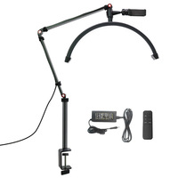 Lampe de beauté LED demi-lune en forme de U de 24 pouces pour salon, nail art, tatouage des sourcils et travaux de tatouage