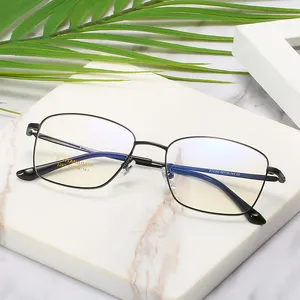 FANXUN 2292ファッショナブルなロングフレームベータチタン卸売近視 & 遠視レンズを持つ男性女性のためのセミチタン眼鏡