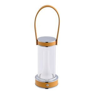 Portable <b>Table</b> Lamp Rechargeable <b>Led</b> Camping Night <b>Light</b> Blue Handle D8 H16cm Touch Control Decorative Lantern - Product Image 4