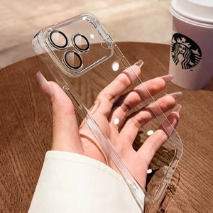 Funda de PC Electrochapada para iPhone 17 16 15 13 15 Pro Max con Protector de Cámara, Accesorio Transparente Antichoque para Teléfonos Móviles - Product Image 2
