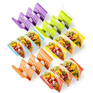 Bunte Kunststoff halter BPA Free Large Taco Holder Stand für Soft-oder Hard Shell Holder