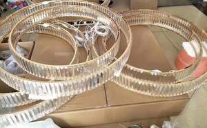 Nouveau design anneaux ronds Led cercle Design lustre lumière moderne escalier Led suspension lampe pour la maison - Product Image 4