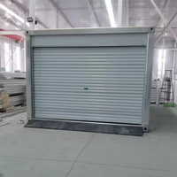 Garage conteneur démontable en kit avec volet roulant et fenêtres de sécurité pour le stockage extérieur de véhicules