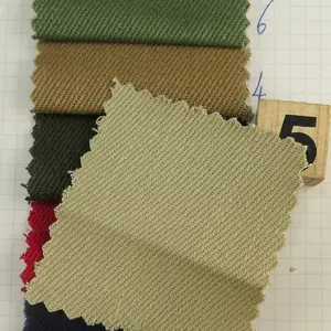wholesale woven twill High quality 7*7 slub inelastic 100% cotton Pre-shrink Singeing fabric for Pants, jackets, shirts