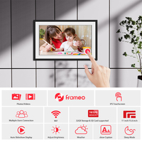 Cadre photo numérique WiFi intelligent de 10.1 pouces avec aspiration magnétique Cadre photo à écran LED numérique à rotation automatique et montage mural