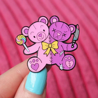 Épinglette personnalisée en émail souple, mignonne tête de tigre rose, badge métallique avec clochette, épingles de revers tendance et de collection, cadeau