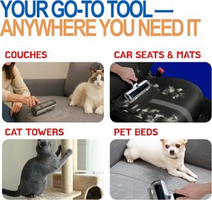 Kit professionnel 5 pièces pour toilettage d'animaux – Brosse auto-nettoyante multifonctionnelle, coupe-ongles, grattoir, gant anti-poils - Product Image 3
