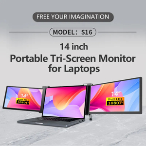 Portátil USB tipo C de 14 pulgadas con panel IPS Full HD Sistema portátil de monitor triple y cuádruple - Product Image 3