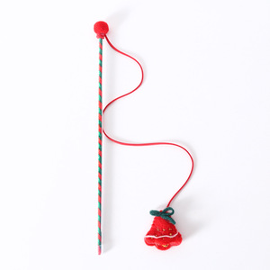 Animale domestico gatto peluche cartone animato albero di natale vecchio uomo cervo nappa divertente interattivo per gatto che suona campana giocattolo asta di addestramento gatto giocattolo - Product Image 6