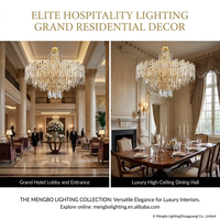 Lustre moderne en cristal K9 de haute qualité, taillé avec précision, luminaire suspendu de luxe, LED blanc chaud à intensité variable, pour hall d'hôtel, salon